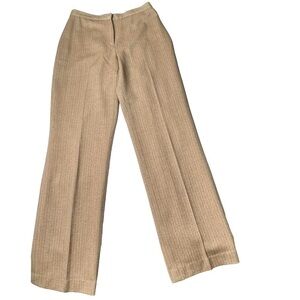 VINTAGE JONES NEW YORK COUNTRY Brown Tweed Wide Leg Wool Trousers Pants Size 4